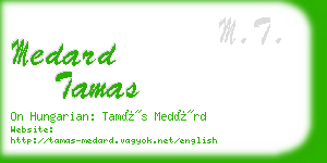 medard tamas business card